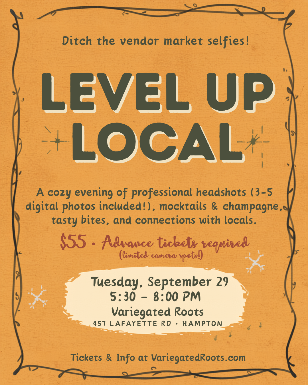 Networking event flyer