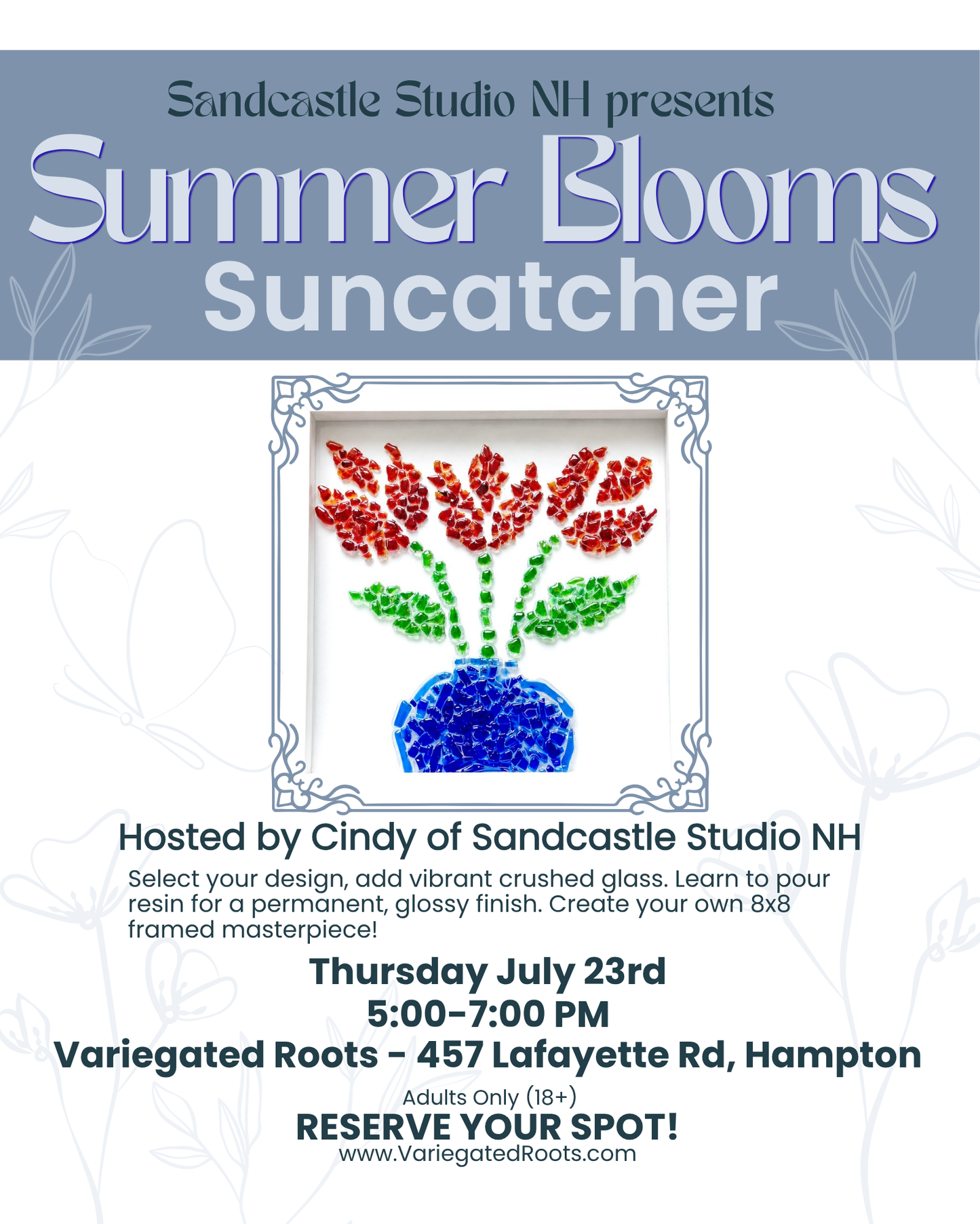 July 23rd - Summer Blooms Suncatcher