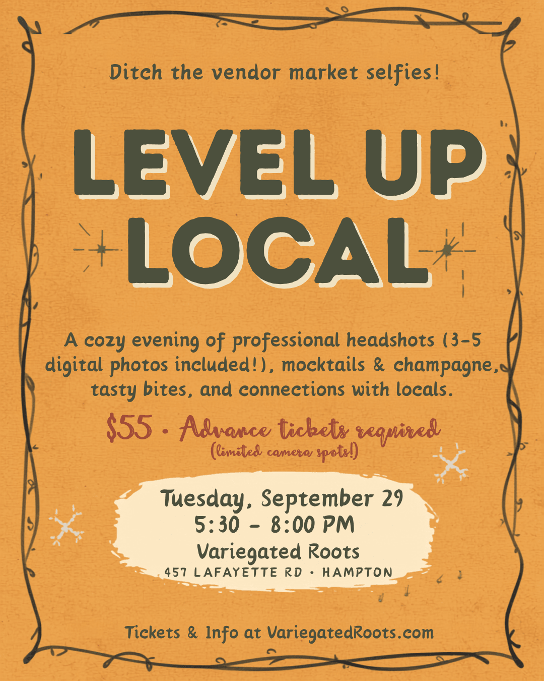 September 29th - Level Up Local - Variegated Roots