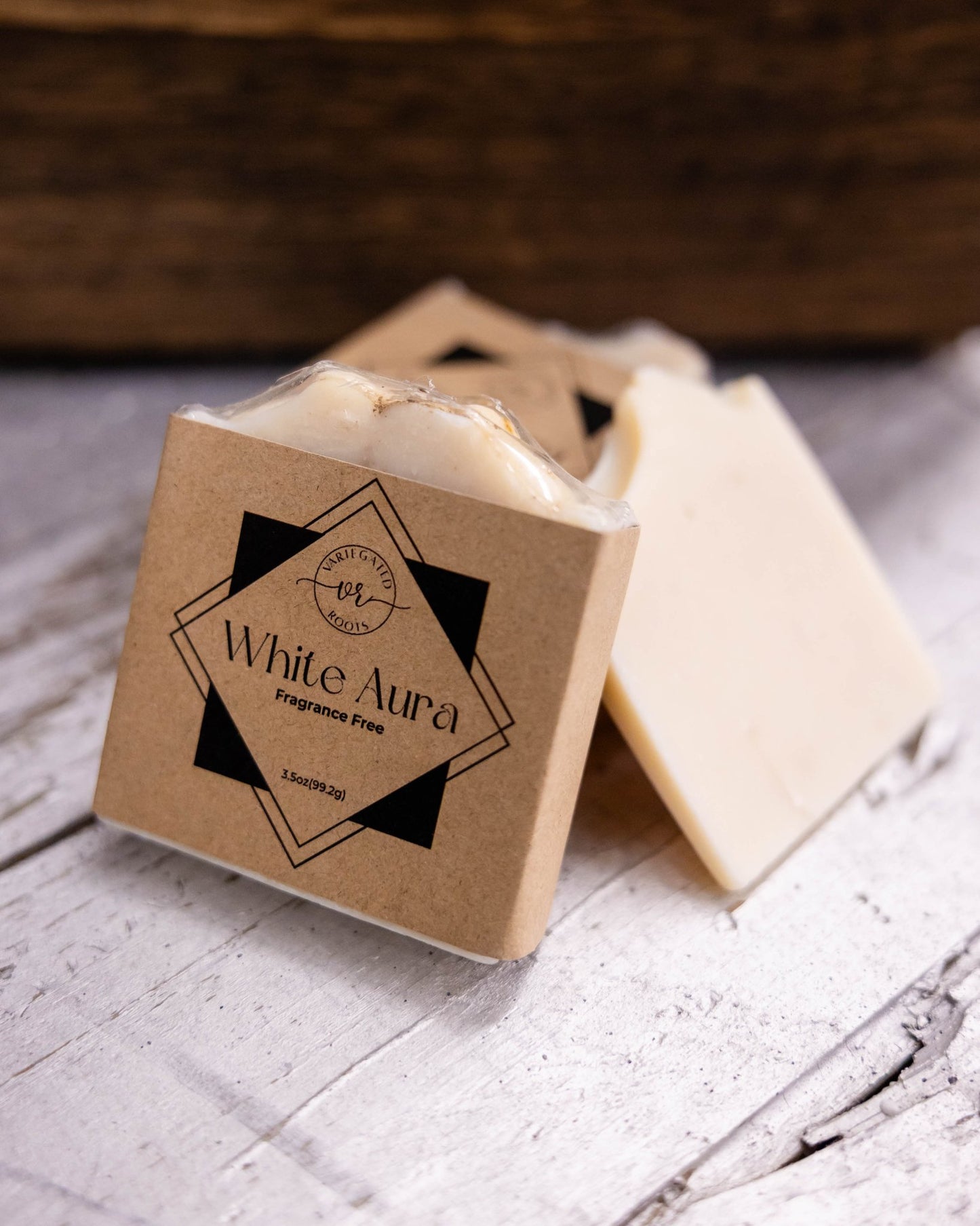 White Aura | Handmade Soap Fragrance Free - Variegated Roots